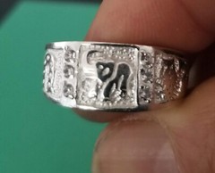 anillo de Plata 925 de la Buena suerte medida #9 o #10 unisex Plata MX marcada