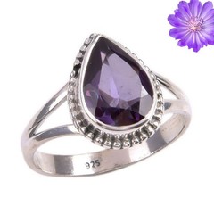Amethyst Gemstone 925 Sterling Silver Ring Handmade Jewelry Ring For Gift