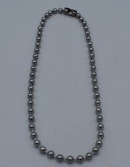22 INCH 4.5mm STAINLESS STEEL SILVER BALL CHAIN WITH A MILITARY CLASP