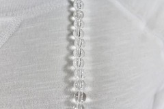 Clear super extra long bead 44″ necklace beaded wrap double look
