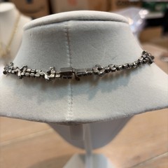 Lisner Sapphire & Sparkling Crystal Rhinestone Statement Collar Necklace 16”