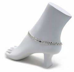 10″ CONCAVE CUBAN CURB LINK CHAIN QUALITY ANKLET BRACELET 925 SILVER PLATED