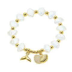 Ocean Charm Bracelet – Beach-Inspired Shell & Mermaid Tail Bracelet