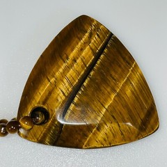 TIGER EYE Made in Oregon Artisan Made Necklace 18″ Brown Black Gold