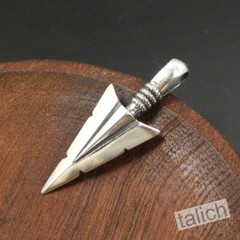 Shiny Solid 925 Sterling Silver Arrowhead Pendant Men Women Boho Unique Gift