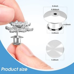 40PCS Locking Pin Back Metal Pin Backing, Locking Pin Keeper Clasp for1232