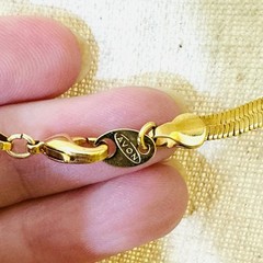 Vintage Avon Patterned Herringbone Gold Plated 4.5mm 22″ Necklace Women’s Ladies
