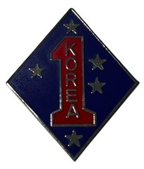 US Marine Corps 1st Marine Division Korea Unit Crest Military Lapel Pin P15822 U