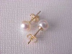 Wholesale AAA Akoya 6-7mm White Pearl Earrings 14k Gold Limited Time Promotion!