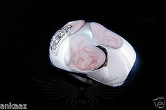 Brilliant Pinky Cocktail Round Cut AAA Grade Cubic Zircon CZ Fashion Ring 6X240