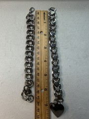 Set of 2 Silver Tone Metal Bracelet
