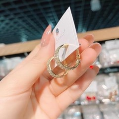 Lymphatic Drainage Slimming Hoop Earrings with Germanium & Cubic Zirconia – Gift