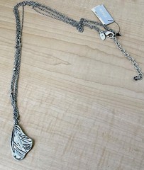Chico’s Pendant Necklace – Silver Tone- Measures 36 In Length- New With Tags