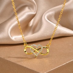 Infinity Heart Necklace for Women Collar Anniversary Birthday Jewelry Gifts