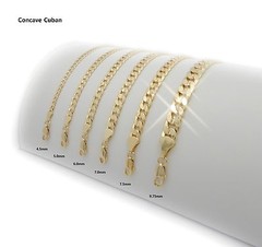 NEW 14K GOLD PLATED C-CUBAN LINK NECKLACE CHAIN (4.5mm to 9.5mm) /(20″/24″/30″)