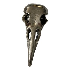 Raven Crow Bird Skull Pendant Gothic Unique Silver Tone Goth Steampunk 304