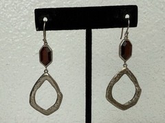 Silpada Sterling Red Tiger’s Eye Bring The Heat Dangle Earrings W2945