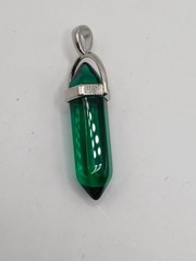 HEXAGONAL GEMSTONE GOOD LUCK PENDANT (ASSORTED GEMSTONES)