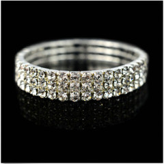 Women Bling Crystal Rhinestone Stretch Elastic Bracelet Bangle Wristband Jewelry