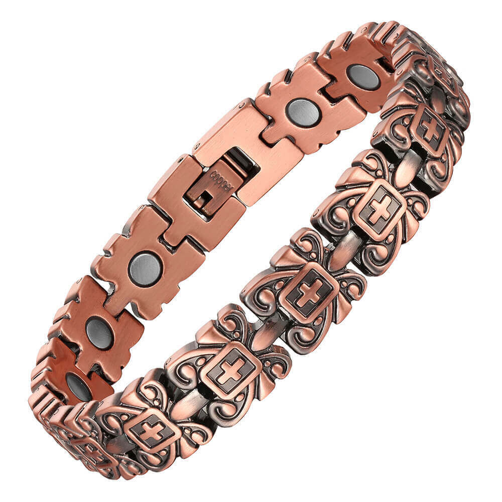 Classic Solid Copper Magnetic Bracelet Men Arthritis Pain Relief Stress Antique