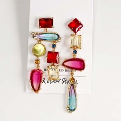 Other Stories Crystal Statement Drop Earrings Chic Women Party Vacation Jewelry