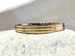 Classic plain three color no coloration Bracelet gold plated Stackable jewelry