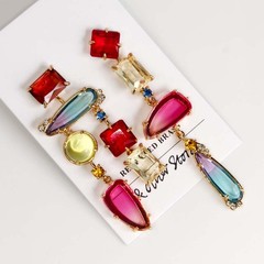 Other Stories Crystal Statement Drop Earrings Chic Women Party Vacation Jewelry