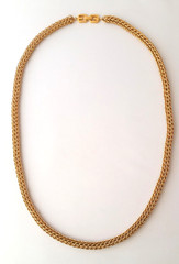 Auth. GIVENCHY Chain Necklace Statement Gold Plated 36″ 3D Signed