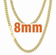 Men’s 14K Gold Filled Miami Cuban Link Chain, 8mm, 20”