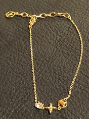 LOUIS VUITTON Bracelet Bangle AUTH LV Rare Brasserie Petit Louis M00374 F/S LB15