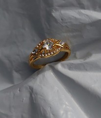 Gold-color Copper CZ Ring
